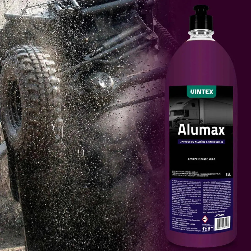 Complete professional wheel and undercarriage cleaning kit with Alumax descaler and foam sprayer