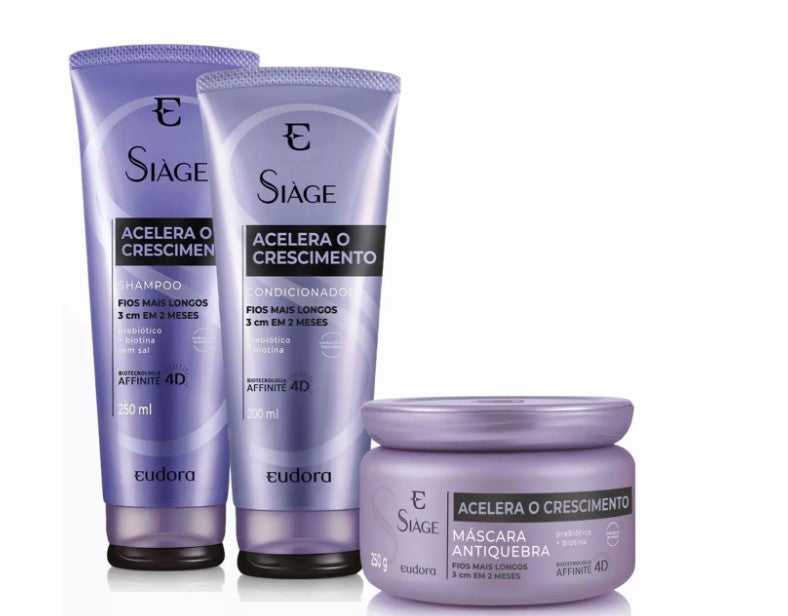 EUDORA SIÀGE GROWTH ACCELERATOR SHAMPOO + CONDITIONER + MASK