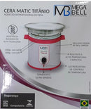 PROFESSIONAL WAX HEATER TITANIUM 1KG BIVOLT BLACK - MEGA BELL