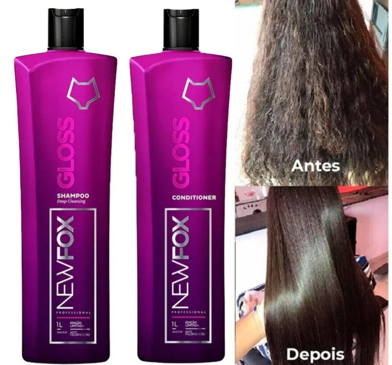 New Fox Gloss Progressive Brush – 2x1000ml Professional Hair Smoothing System