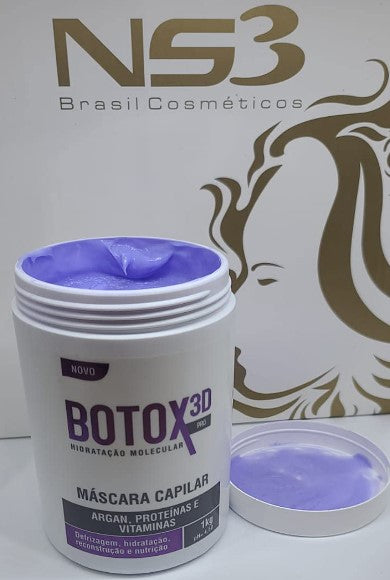 NS3 BRASIL COSMETICS BOTOX 3D PRO HAIR MASK TREATMENT 35.3OZ