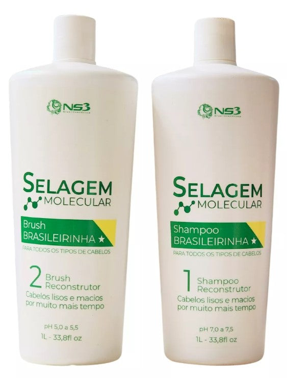 NS3 BRAZILIAN SEALING BRUSH SHAMPOO PROFESSIONAL KIT (2X 1 LITER)