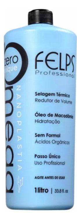 Felps Brazilian Progressive Brush Omega Zero Sensitive Hair Nanoplasty 1L/33.81 fl.oz