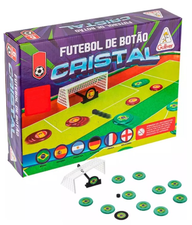 CRYSTAL BUTTON SOCCER GAME GULLIVER 6 TEAMS