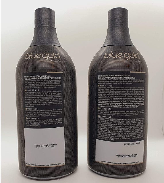 Salvatore Blue Gold Premium Progressive Brush 2x1L – Professional Hair Smoothing Treatment