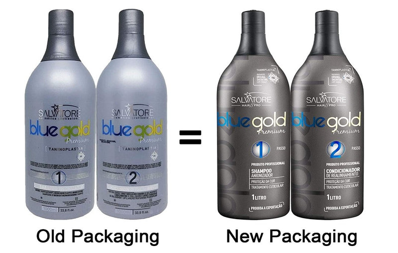 Salvatore Blue Gold Premium Progressive Brush 2x1L – Professional Hair Smoothing Treatment