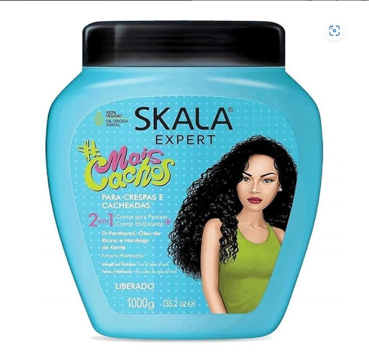 SKALA Hair Type 3ABC - Mais Cachos & Passion Fruit Combo - Hydrate Curls, Eliminate Anti Frizz, For Curly Hair 2-IN-1 Conditioning Treatment & Cream