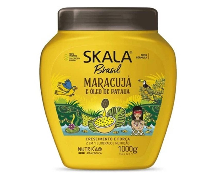 SKALA Hair Type 3ABC - Mais Cachos & Passion Fruit Combo - Hydrate Curls, Eliminate Anti Frizz, For Curly Hair 2-IN-1 Conditioning Treatment & Cream