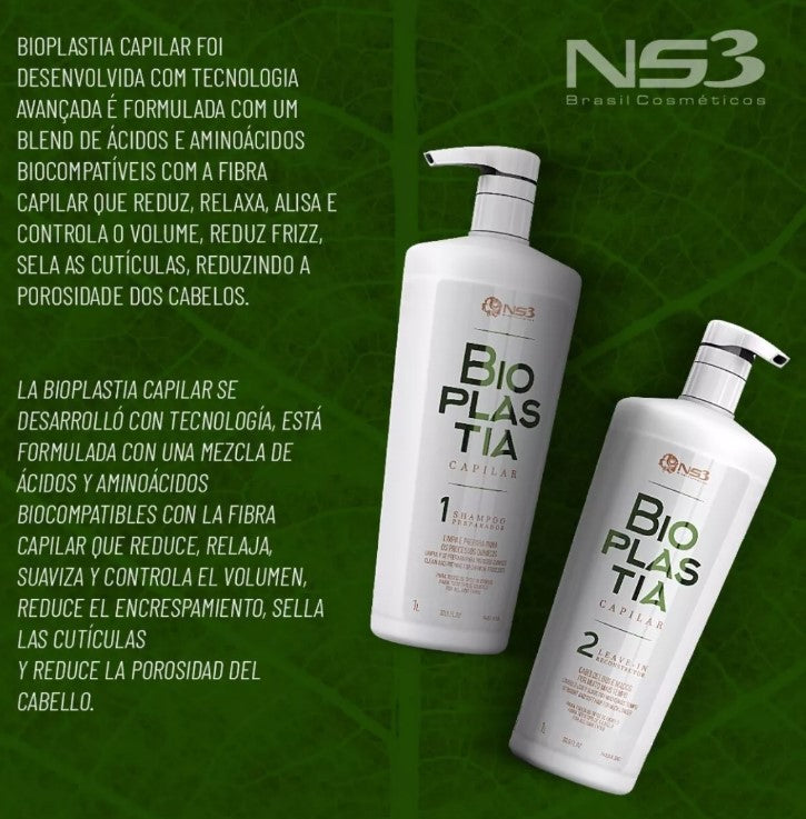 NS3 RECONSTRUCTIVE LEAVE-IN 1L + BIOPLASTY PREPARATORY SHAMPOO 1L