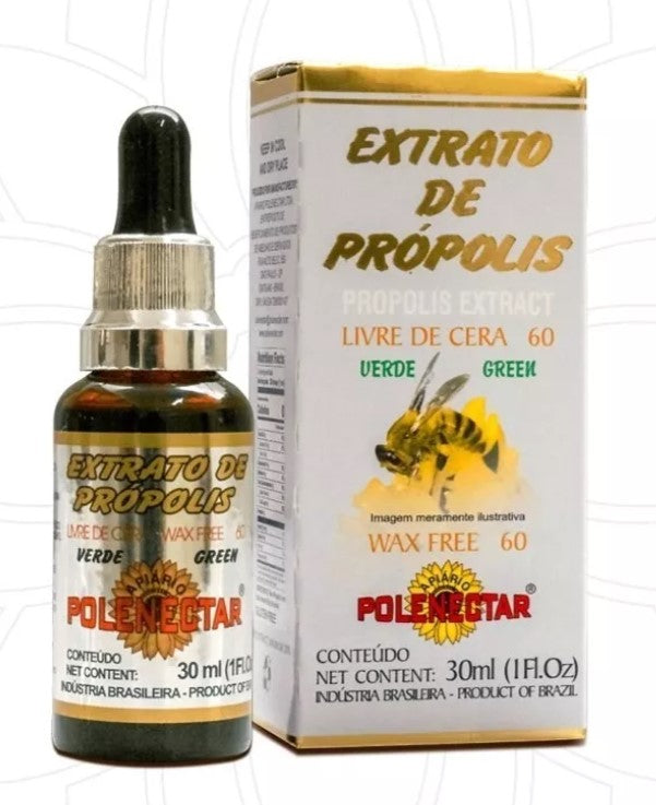 KIT 24 UNITS GREEN PROPOLIS EXTRACT POLENECTAR WAX FREE 60 - 30ml