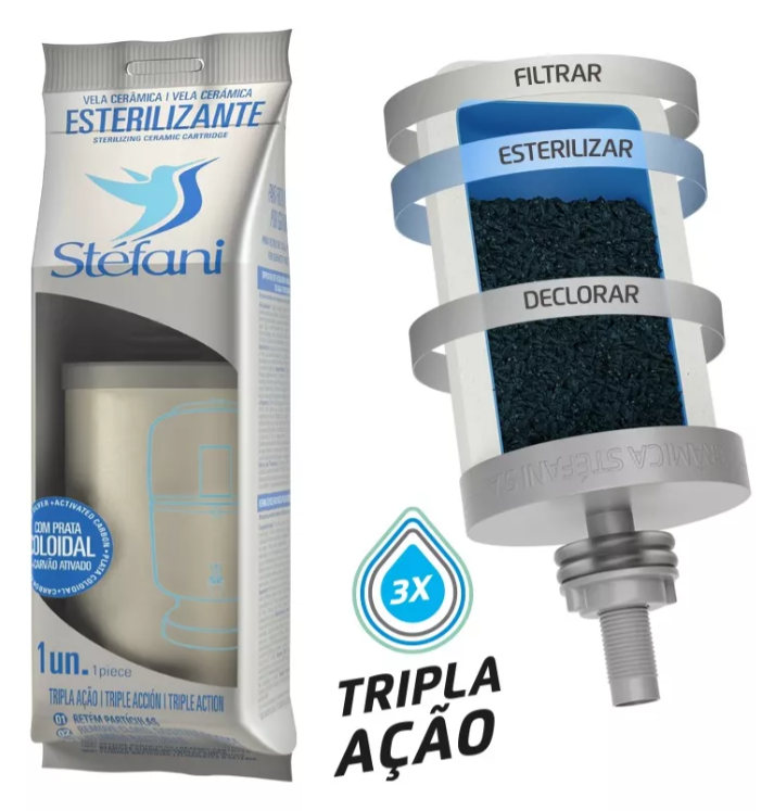 Stefani Triple-Action Ceramic Filter Candle