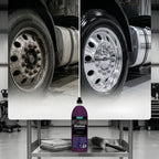 Vintex Alumax heavy-duty cleaner removing oxidation and crusted dirt from vehicle undercarriage