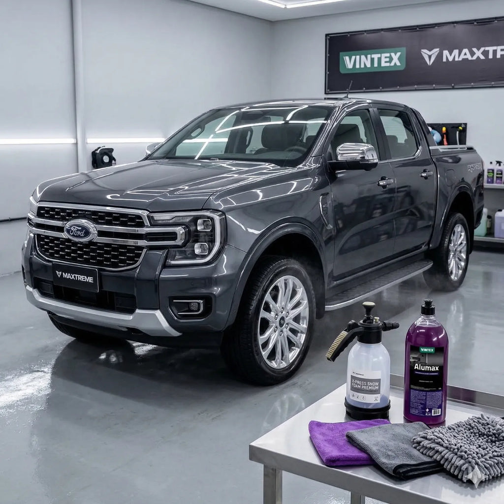 Vonixx Alumax 1.5L dilutable formula applied with pump sprayer on engine bay surfaces