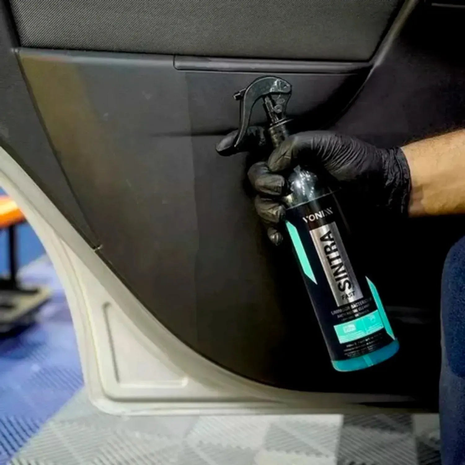 Vonixx Sintra Fast interior cleaner safe for use on dashboard, door panels, vinyl, and fabric upholstery