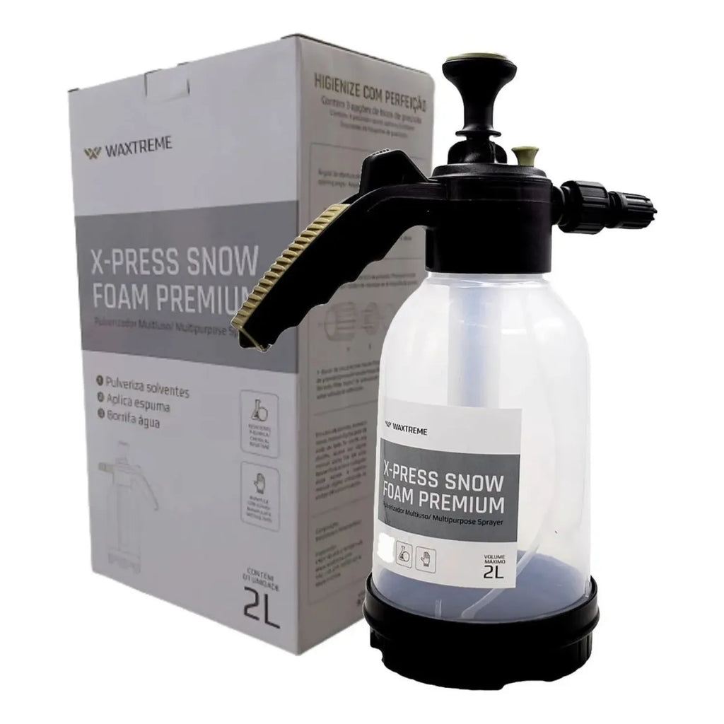 Three interchangeable nozzles included with Waxtreme X-Press: snow foam, shower, and mist/jet

